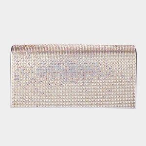 Abalone Silver Clutch Rhinestone Crystal Purse Bling Evening Crossbody Bag